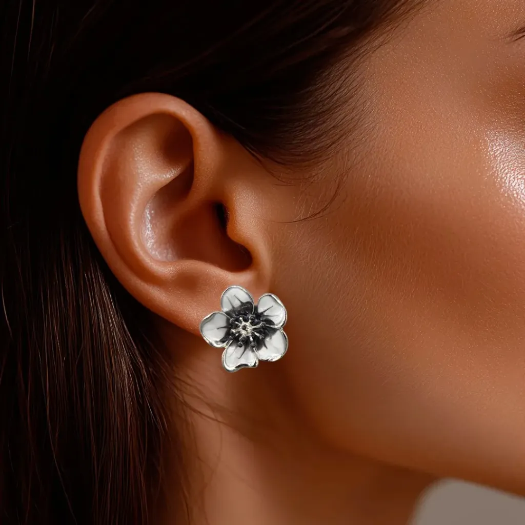 Hibiscus Stud Earrings