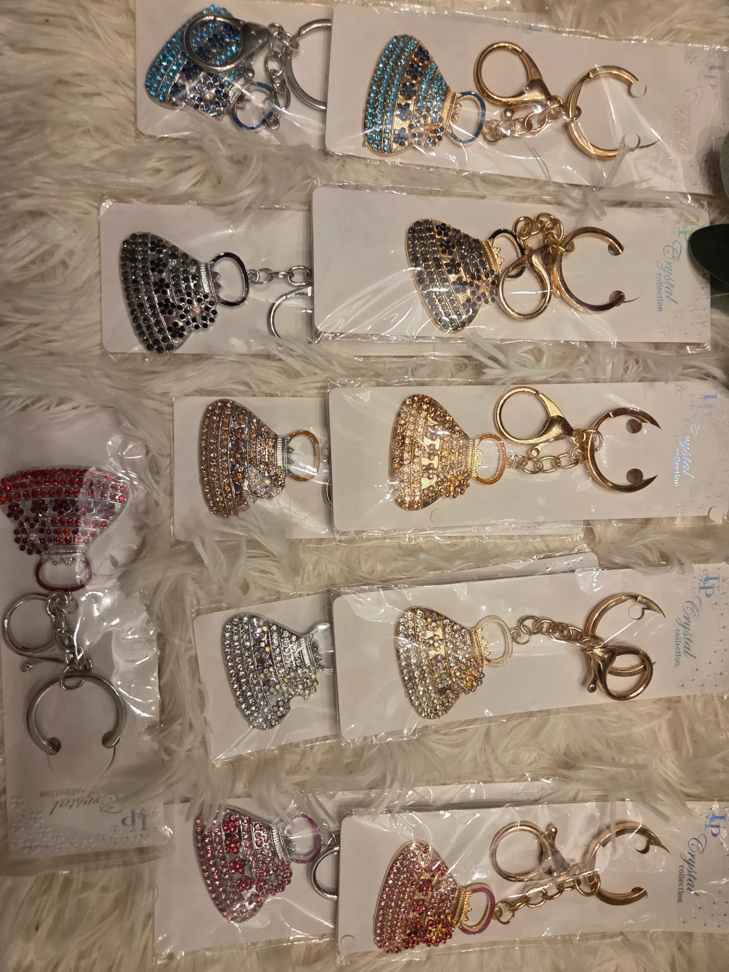 [Q100357-1] Blingy Purse Keychain (Gold with Black Bling)